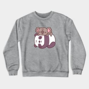 Cute Sleeping Panda And Koala Bear Crewneck Sweatshirt